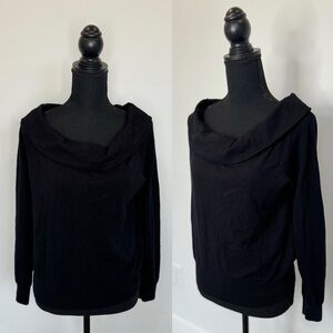 Splendid Black Cowl Neckline Long Sleeve Sweater